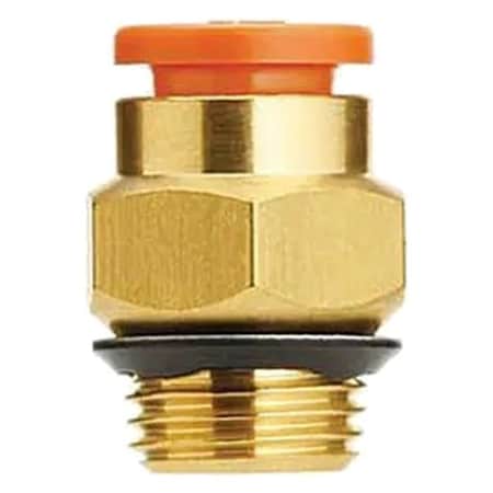 Smc Tube Connector, One Touch Fitting, 1/4 in. Tubing OD, 1/8 in. MNPT KQ2H07-U01A